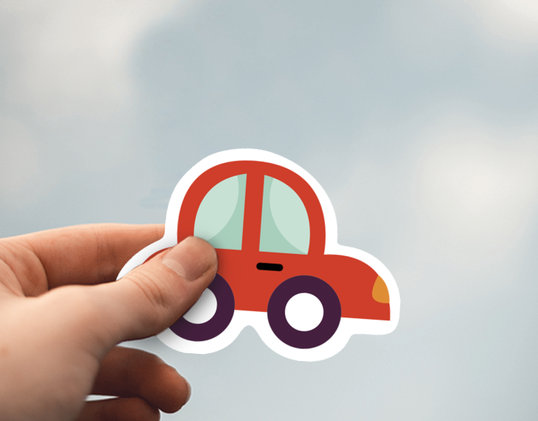 Car Kids Die-Cut Sticker